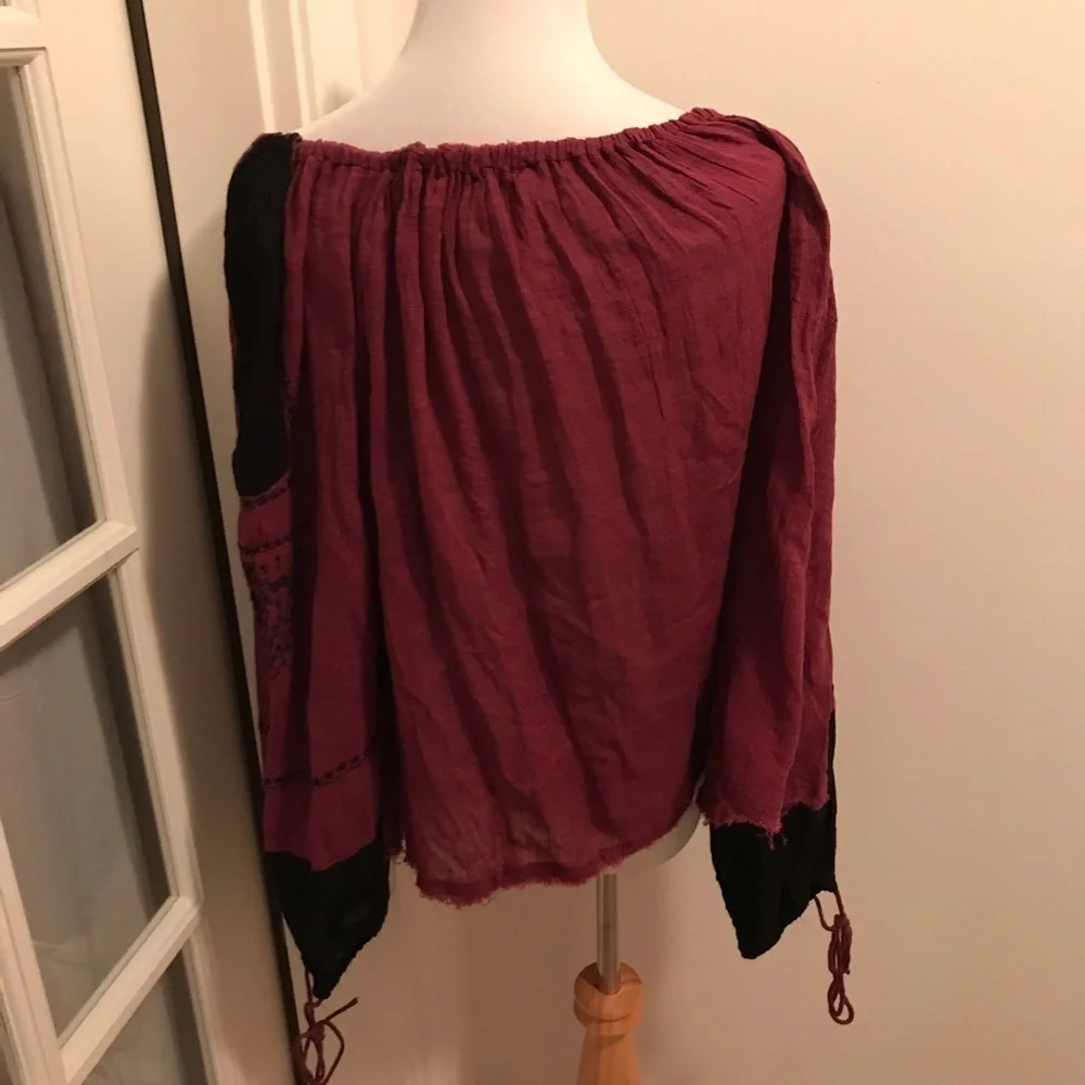 NWT Free People Western Stars Embroidered Blouse S
